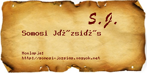 Somosi Józsiás névjegykártya